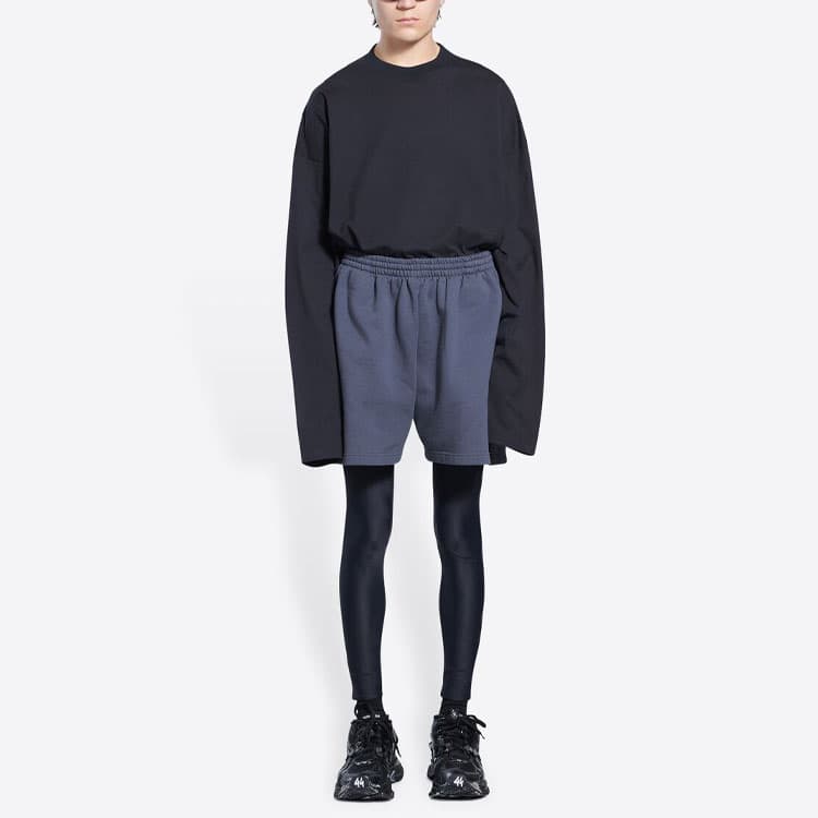 Шорты Balenciaga Straight-Leg Shorts Grey Blue - изображение 3