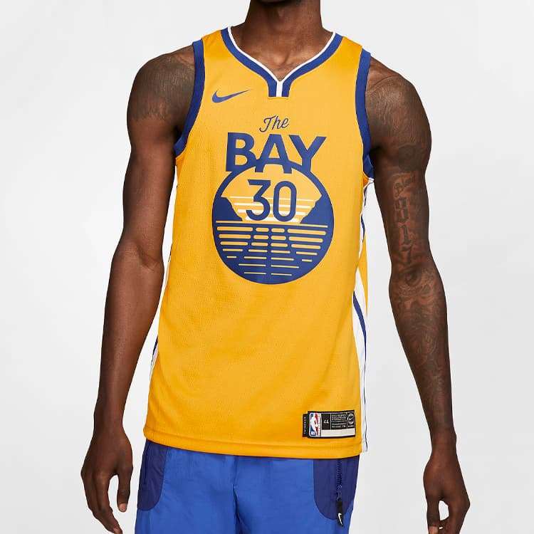 Баскетбольная майка Nike NBA Swingman Jersey Golden State Warriors Curry Yellow - изображение 3
