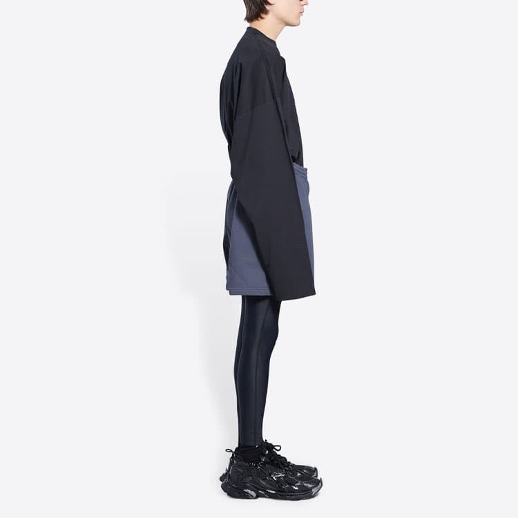 Шорты Balenciaga Straight-Leg Shorts Grey Blue - изображение 5