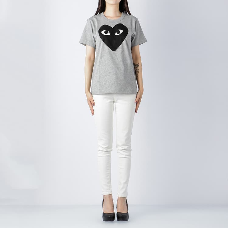 Футболка CDG Play Grey T-Shirt - изображение 2