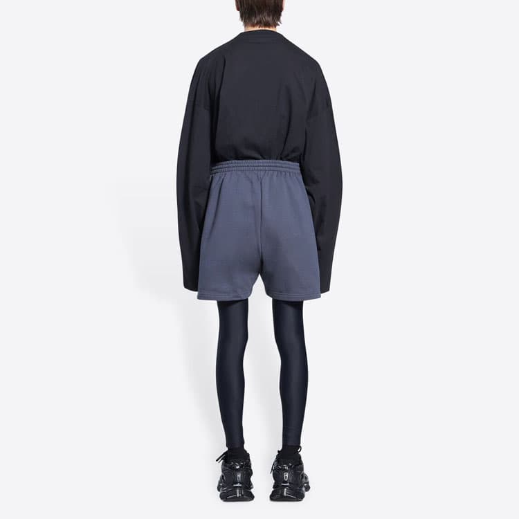Шорты Balenciaga Straight-Leg Shorts Grey Blue - изображение 4