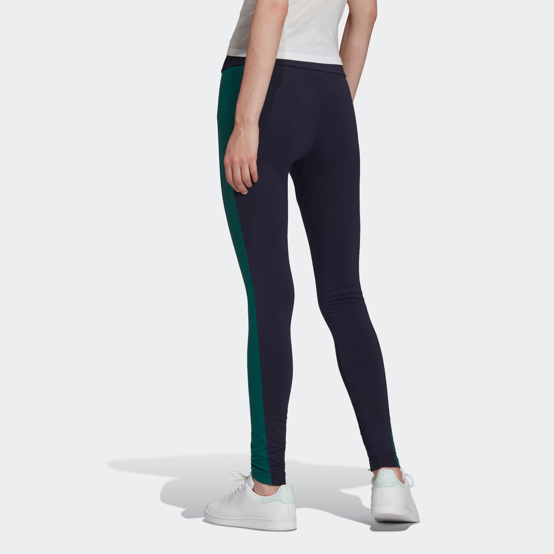 Штаны adidas Originals Leggings Ink Blue Side Stripe - изображение 3