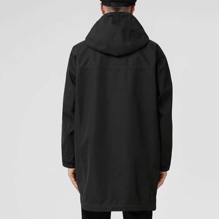 Пальто Burberry SS22 Logo Coat Black - изображение 3