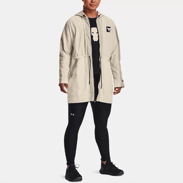 Куртка Under Armour Project Rock Белый известняк Женские Куртки - изображение 3