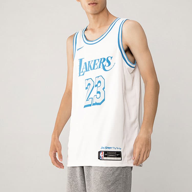 Баскетбольная майка Nike NBA Lakers LeBron James 23 Fan Jersey White - изображение 4