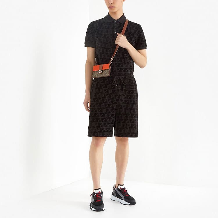 Шорты Fendi Logo Print Drawstring Shorts - изображение 3