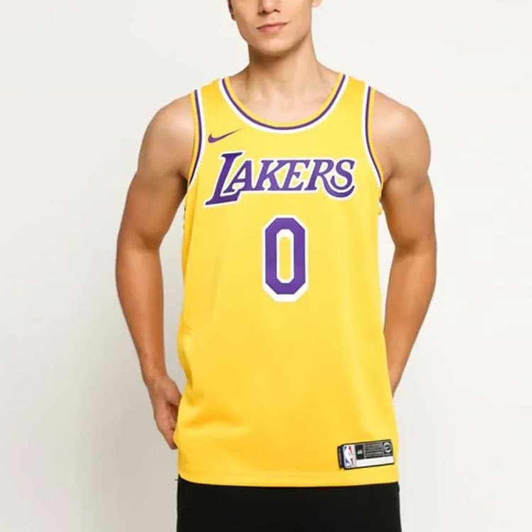Баскетбольная майка Nike NBA Swingman Jersey Lakers Kuzma 0 Yellow - изображение 4