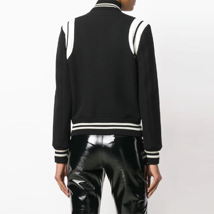 Saint Laurent Striped Baseball Jacket - изображение 4