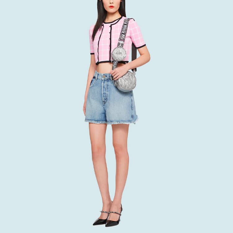 Miu Miu SS21 Denim Bermuda Shorts - изображение 2