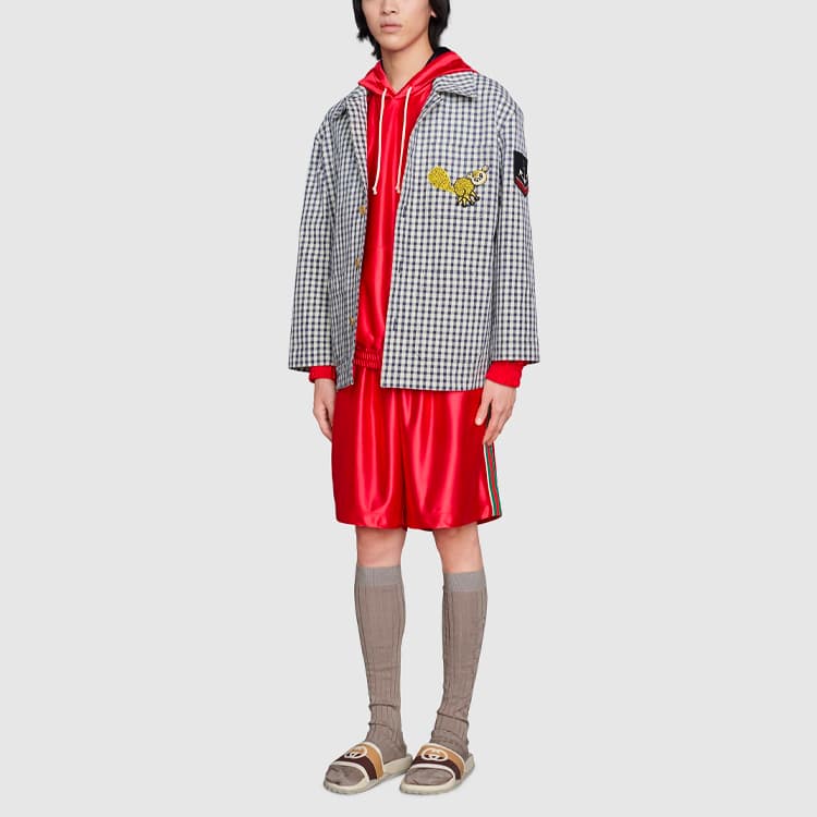 Шорты Gucci SS21 Striped Knit Shorts - изображение 4