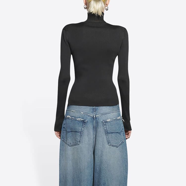 Кардиган Balenciaga FW21 Black Turtleneck Sweater - изображение 8