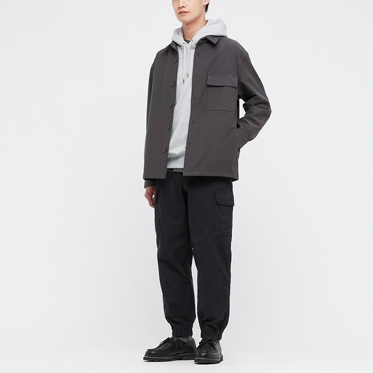 Куртка UNIQLO Cut Shirt Jacket Gray - изображение 3