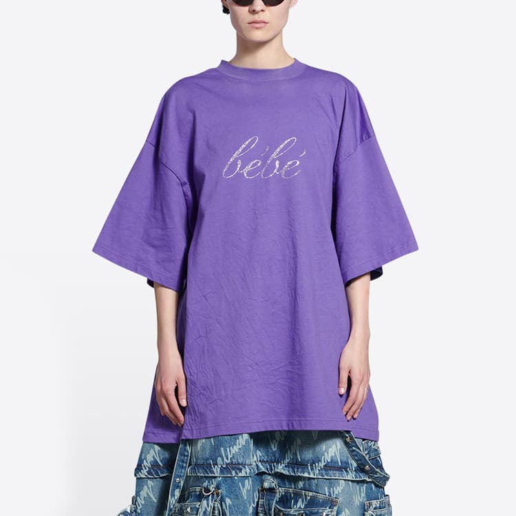 Футболка Balenciaga SS22 Bebe Purple - изображение 4