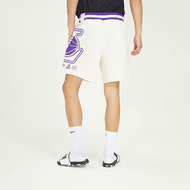 Баскетбольные шорты Nike Lakers Logo Basketball Shorts White - изображение 6