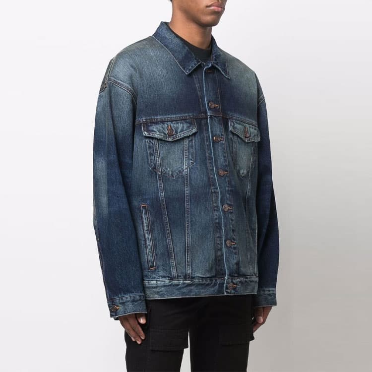 Джинсовая куртка Balenciaga SS22 Logo Denim Jacket - изображение 5