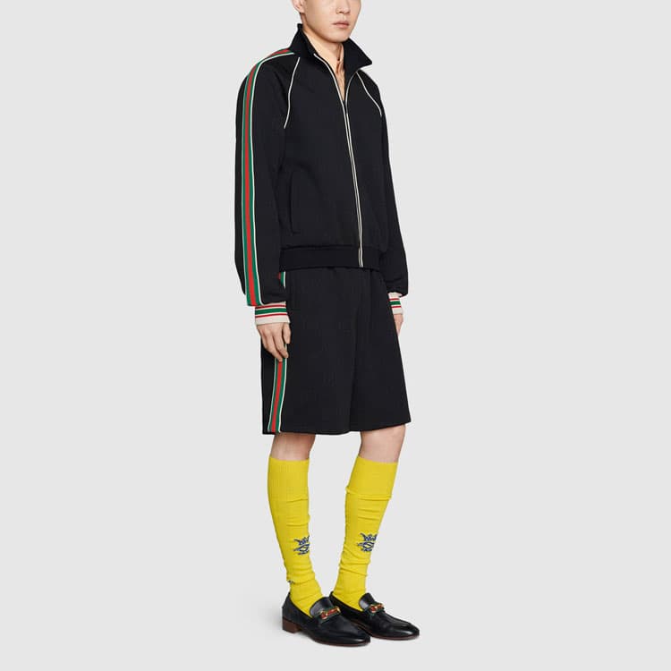 Шорты GUCCI FW21 GG Jacquard Bermuda Shorts Black - изображение 6