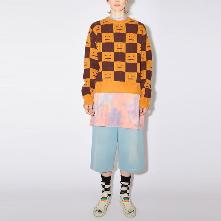 Кофта Acne Studios Face Wool Sweater Orange - изображение 3