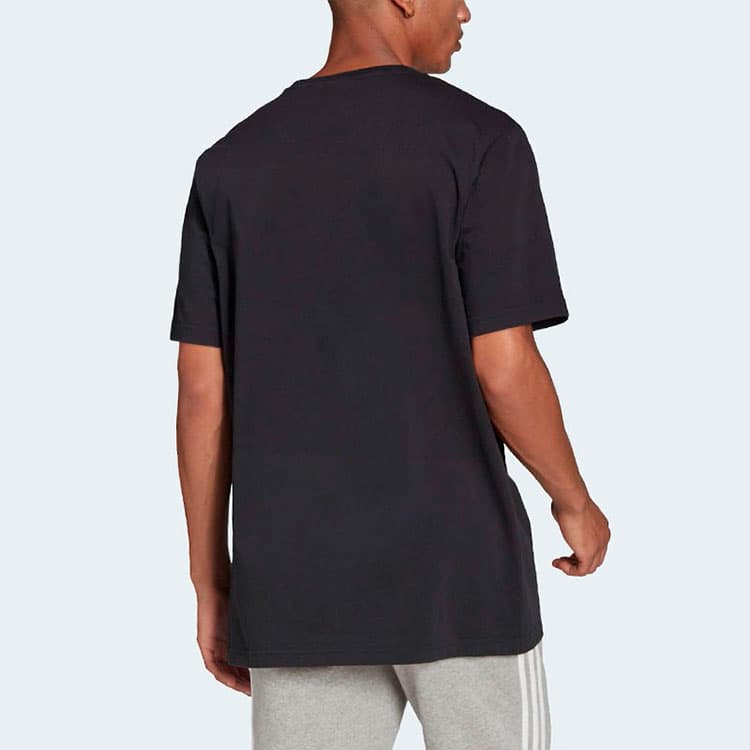 Футболка adidas Originals Trefoil Printed Crewneck Tee Black - изображение 4