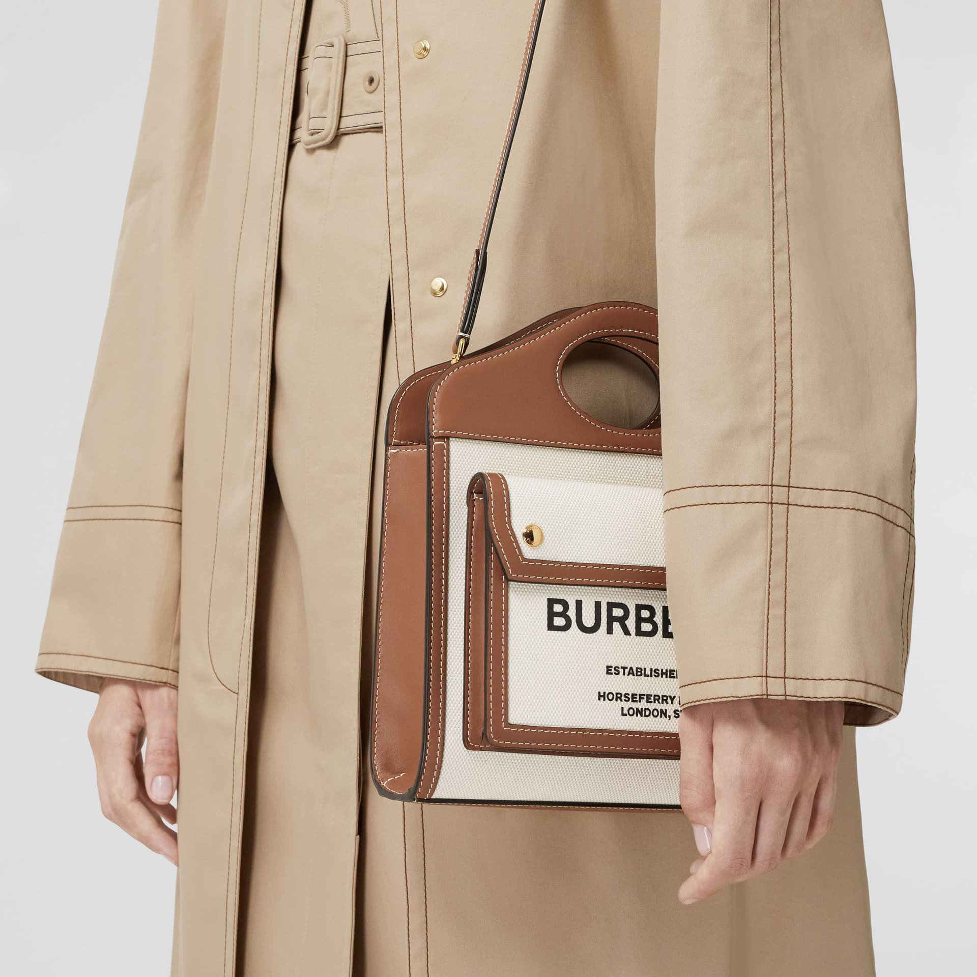 Сумка Burberry Vintage Pocket Bag Beige - изображение 11