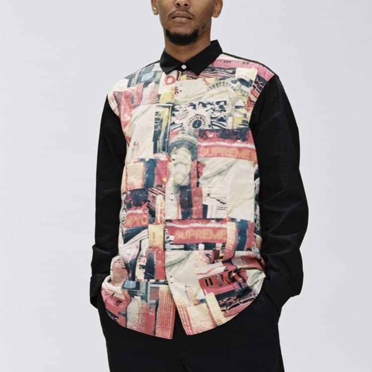 Рубашка Supreme x Comme des Garcons SHIRT Patchwork Button Up Shirt Multicolor - изображение 3