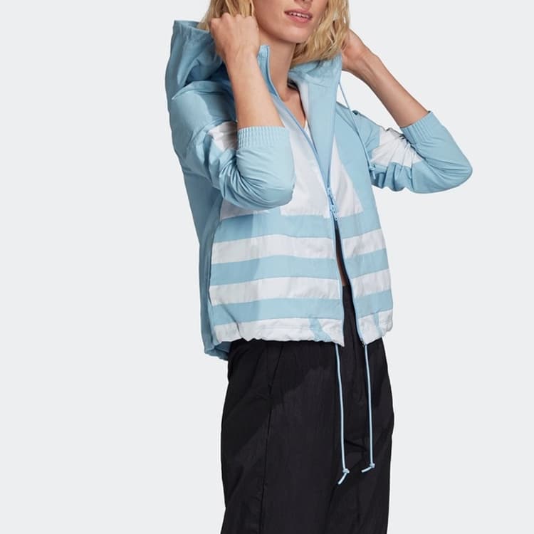 Куртка adidas Originals Trefoil Hoodie Blue - изображение 5
