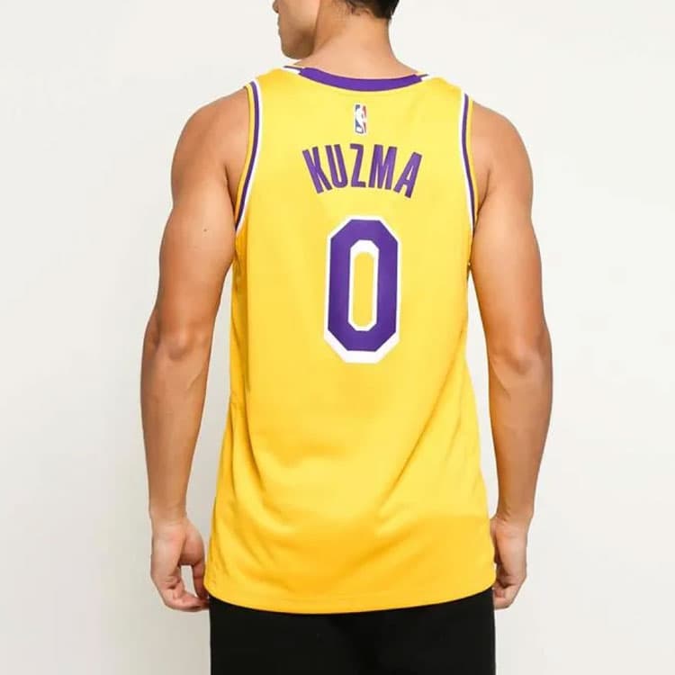 Баскетбольная майка Nike NBA Swingman Jersey Lakers Kuzma 0 Yellow - изображение 5