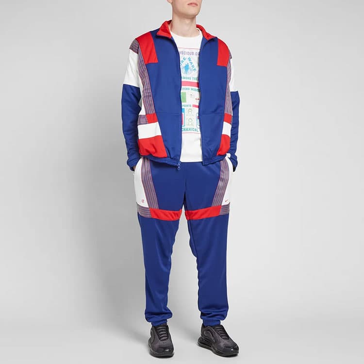 Спортивный костюм Nike x CLOT M NRG Logo Embroidered Jacket Set Blue - изображение 4