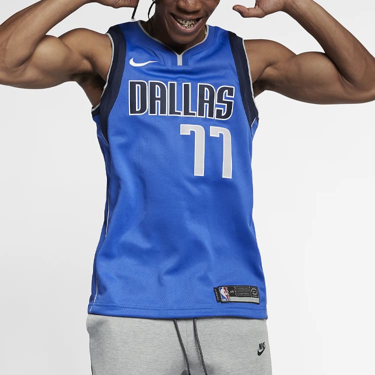 Баскетбольная майка Nike NBA Jersey Luka Doncic Mavericks 77 Blue - изображение 5