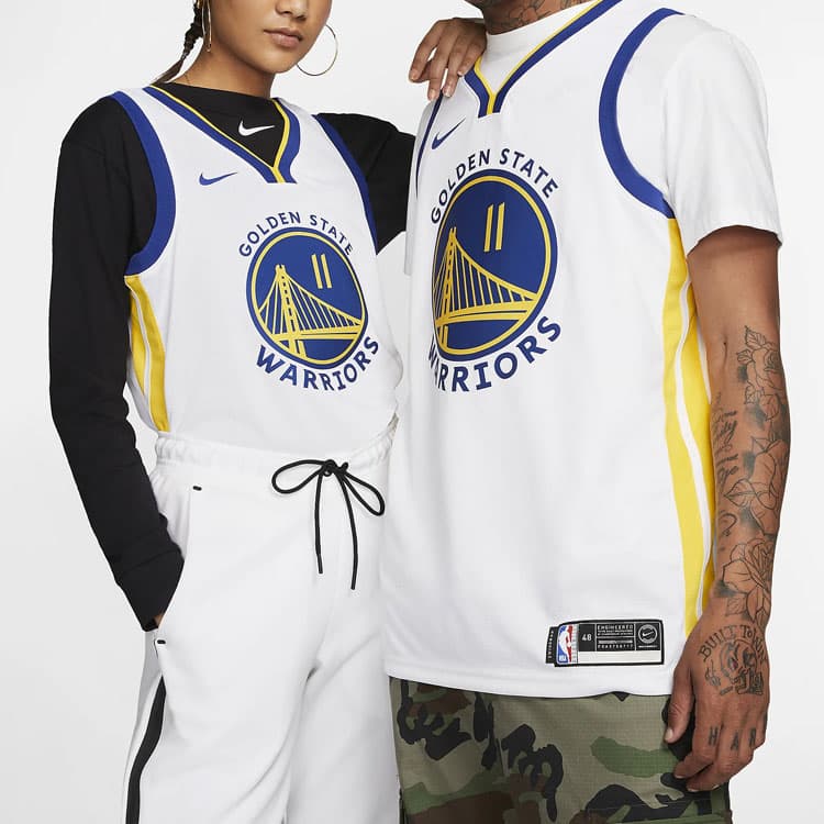 Баскетбольная майка Nike NBA Warriors Thompson 11 Jersey White - изображение 5