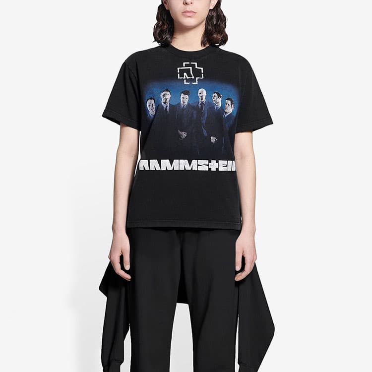 Футболка Balenciaga Rammstein T-Shirt Black - изображение 3