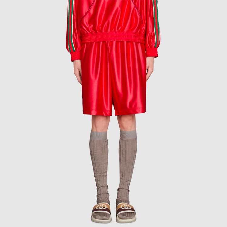 Шорты Gucci SS21 Striped Knit Shorts - изображение 2