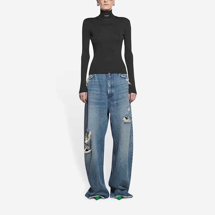 Кардиган Balenciaga FW21 Black Turtleneck Sweater - изображение 7