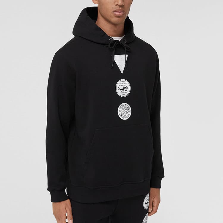 Кофта Burberry Logo Print Sweatshirt Black - изображение 4
