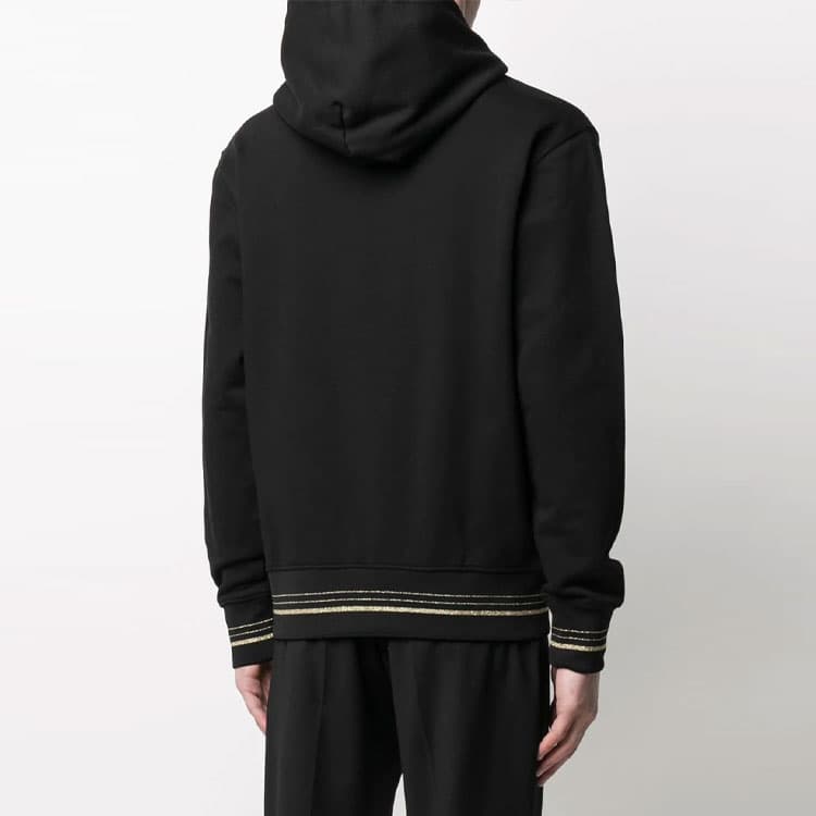 Худи Versace Jeans Couture SS21 Gold Logo Hoodie Black — фото 4