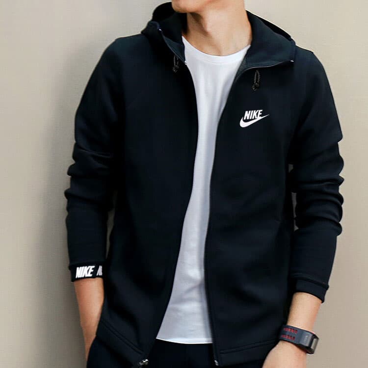 Куртка Nike Logo Print Hooded Jacket Black - изображение 3