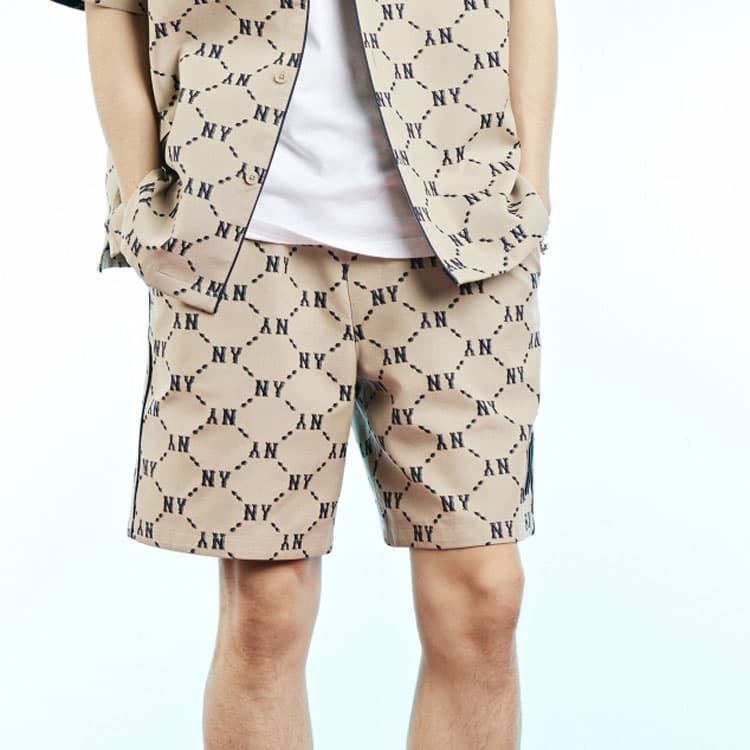 Тренировочные штаны MLB SS22 Logo Print Shorts Beige - изображение 5