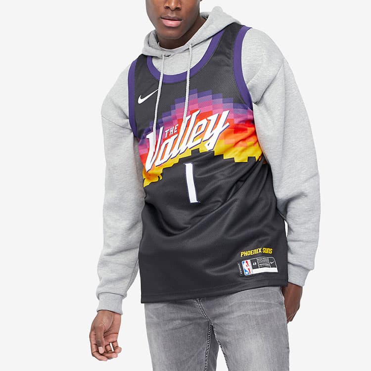 Баскетбольная майка Nike NBA Swingman Jersey Booker 1 Black - изображение 3