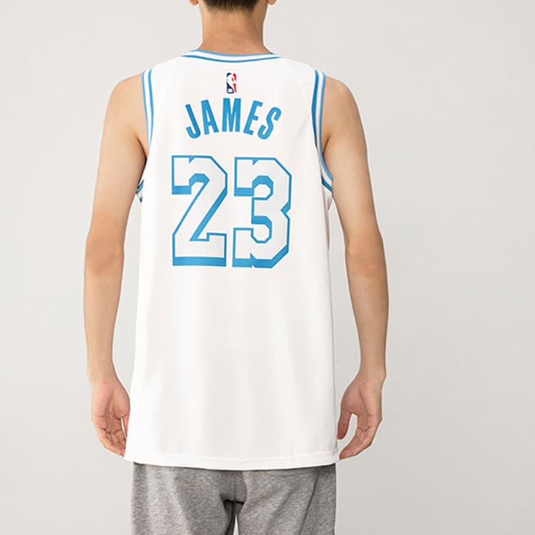 Баскетбольная майка Nike NBA Lakers LeBron James 23 Fan Jersey White - изображение 5