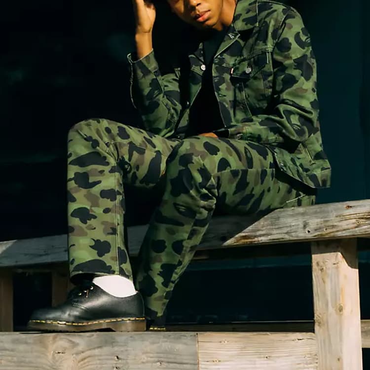 Джинсовая куртка Levis x BAPE Camo Denim Jacket - изображение 3