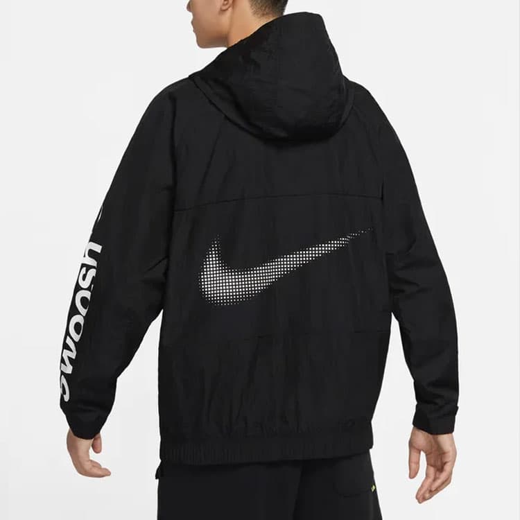 Куртка Nike Woven Logo Print Jacket Black - изображение 5
