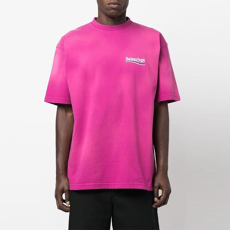 Футболка Balenciaga FW22 Logo T-Shirt Pink - изображение 3