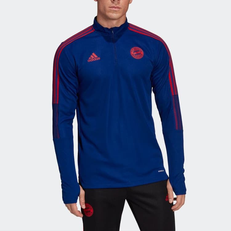 Куртка adidas Striped Half-Zip Logo Jacket Blue - изображение 3