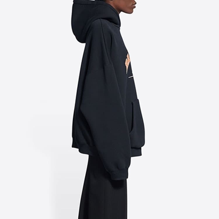 Худи Balenciaga SS22 Logo Hoodie Black - изображение 6