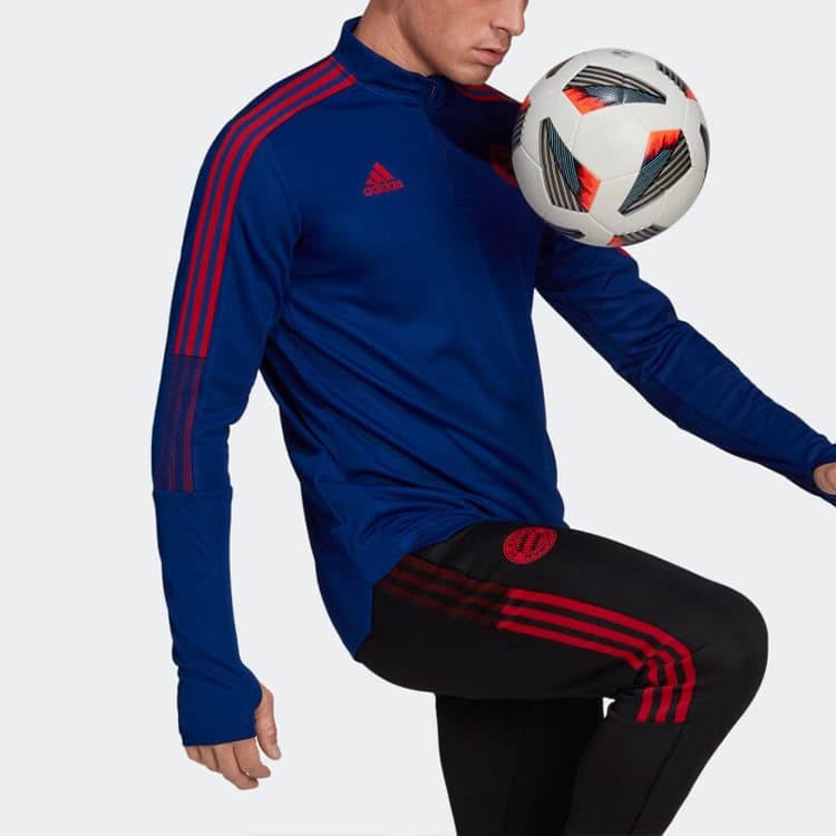 Куртка adidas Striped Half-Zip Logo Jacket Blue - изображение 4