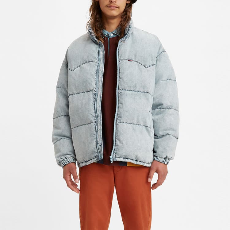 Зимняя куртка Levi's Puffer Jacket Blue - изображение 3