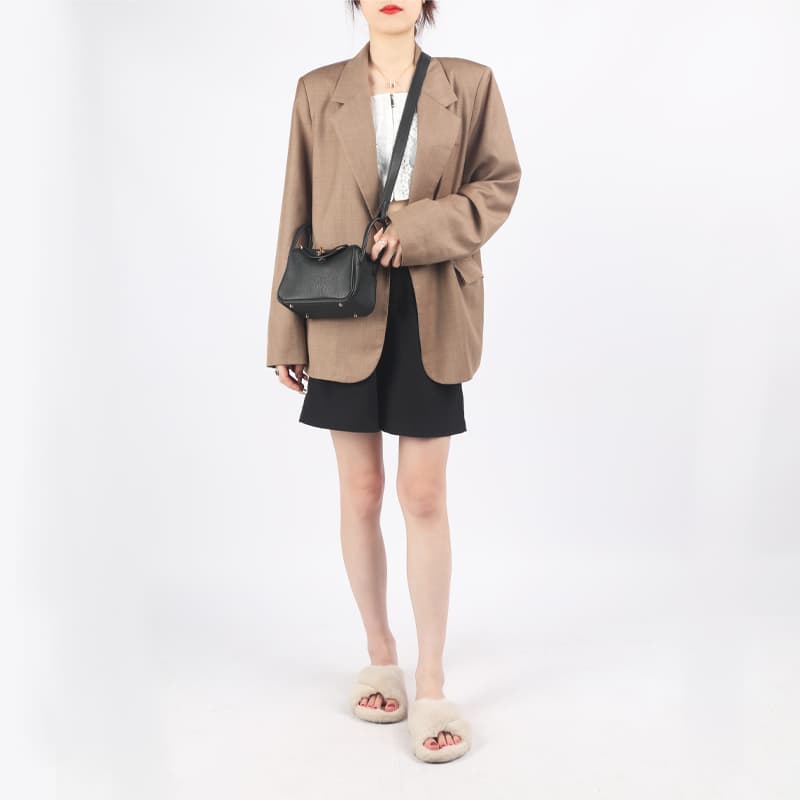 Сумка через плечо HERMES Lindy Mini 19 Taurillon Clemence Noir - изображение 13