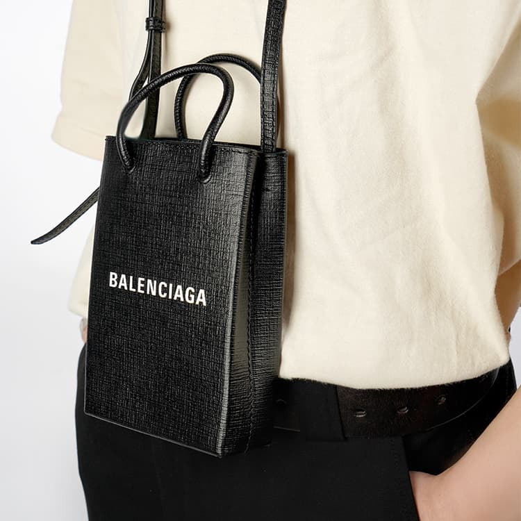 Сумка Balenciaga Shopping Logo Mini Tote Bag Black - изображение 10