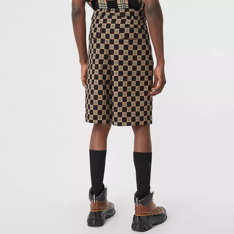 Шорты Burberry Chequer Cotton Jacquard Tailored Shorts - изображение 4