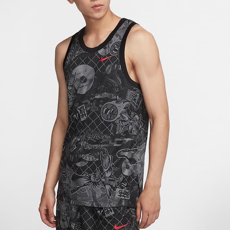 Баскетбольная майка Nike Street Graffiti Basketball Vest Black - изображение 4