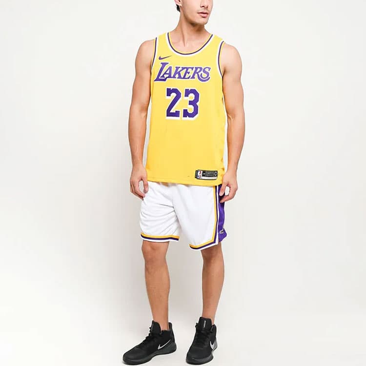 Баскетбольные шорты Nike NBA Association Edition Lakers Shorts - изображение 3